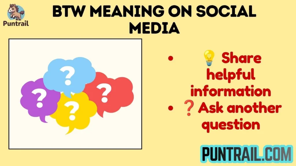 BTW Meaning on Social Media