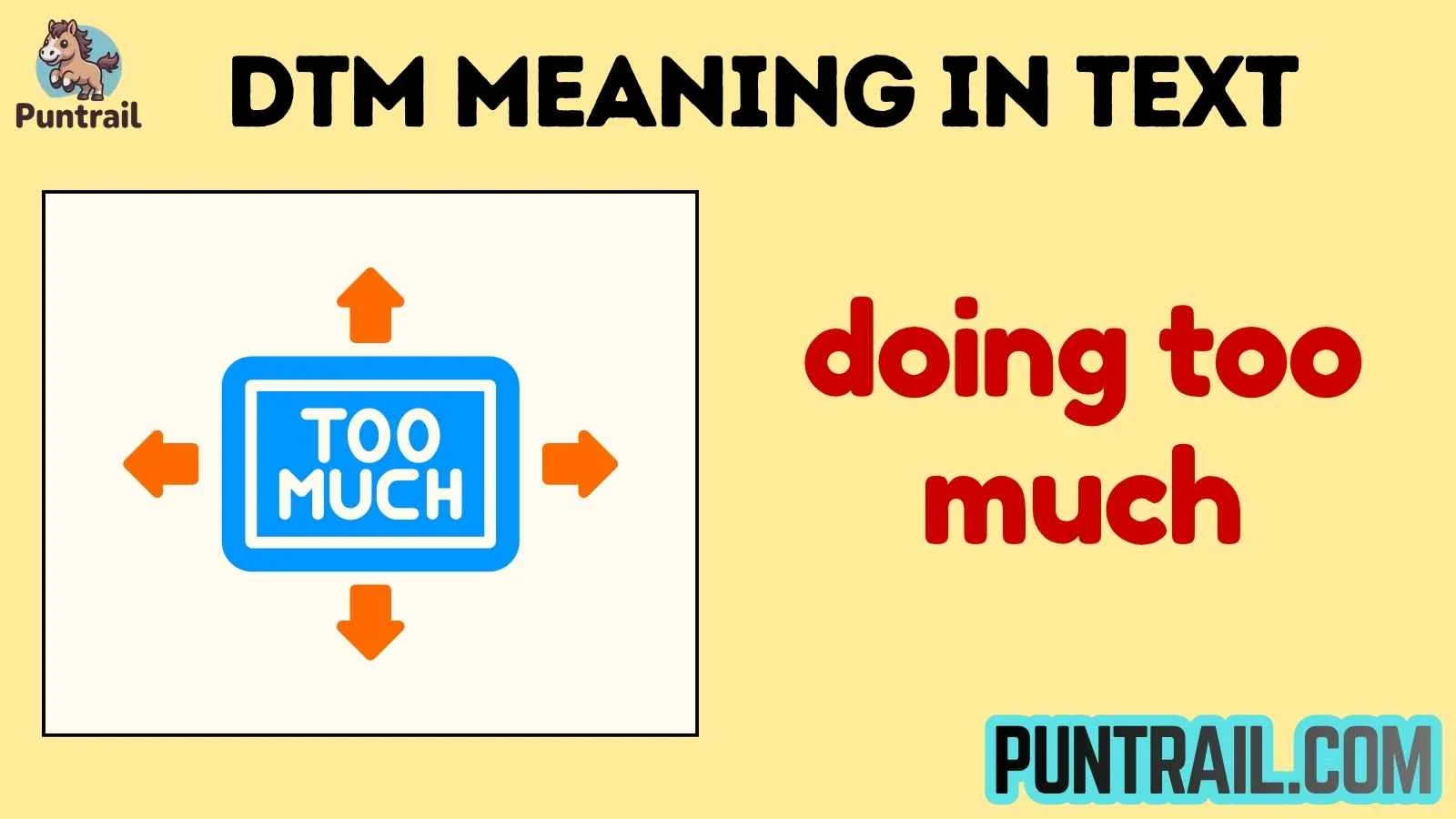 dtm meaning in text