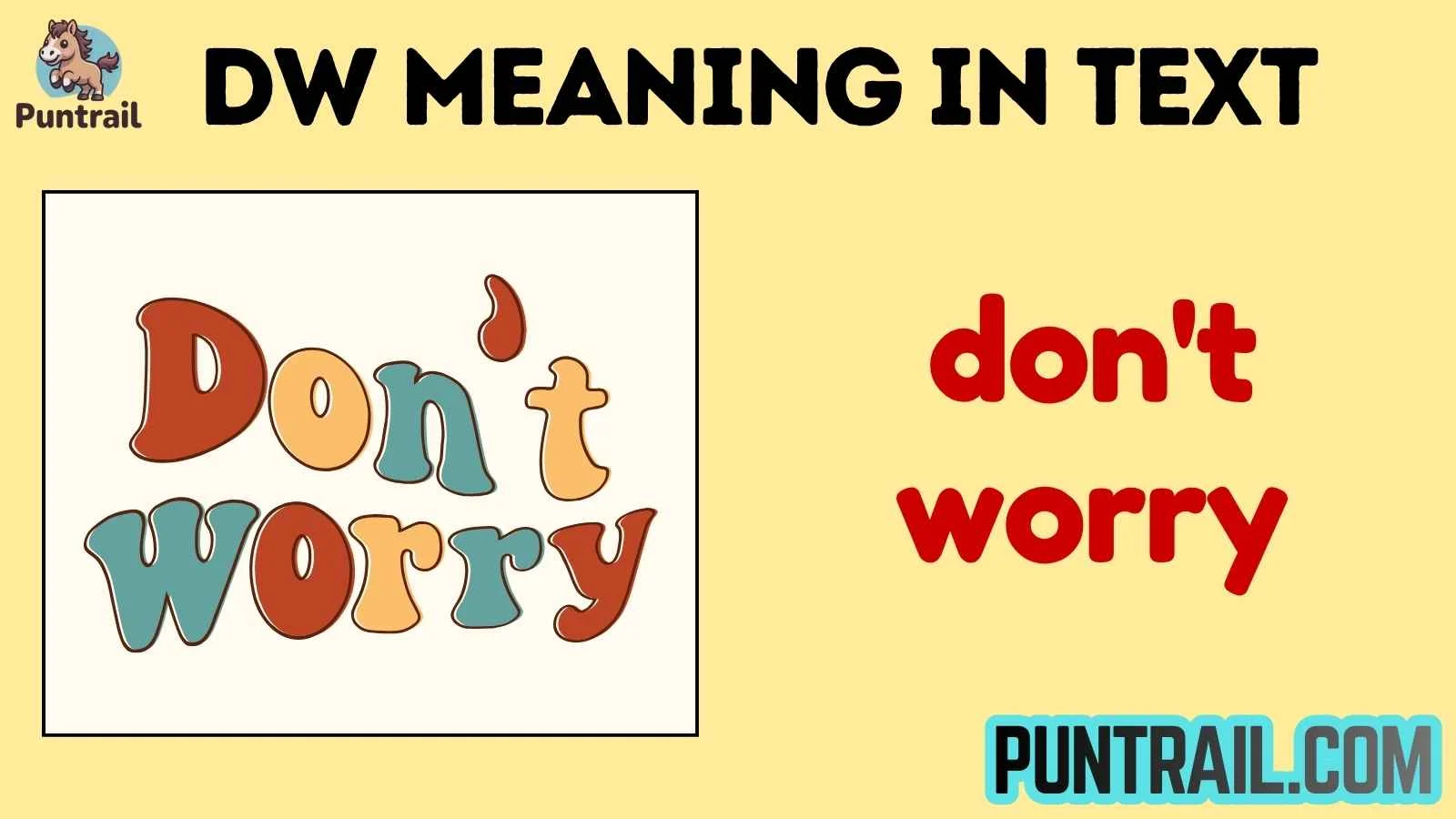 dw meaning in text