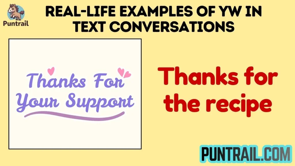 Real-Life Examples of YW in Text Conversations