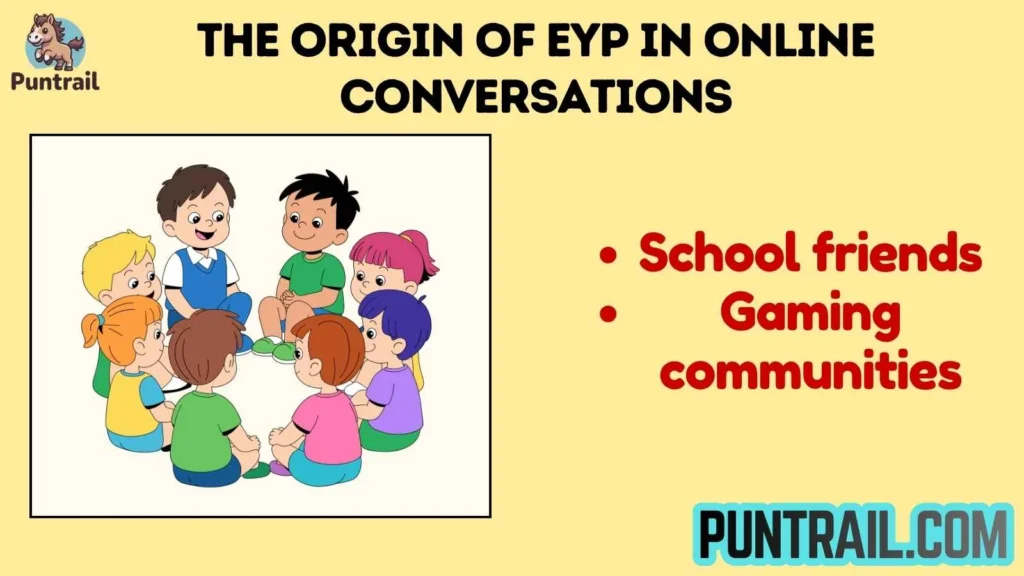 The Origin of EYP in Online Conversations
