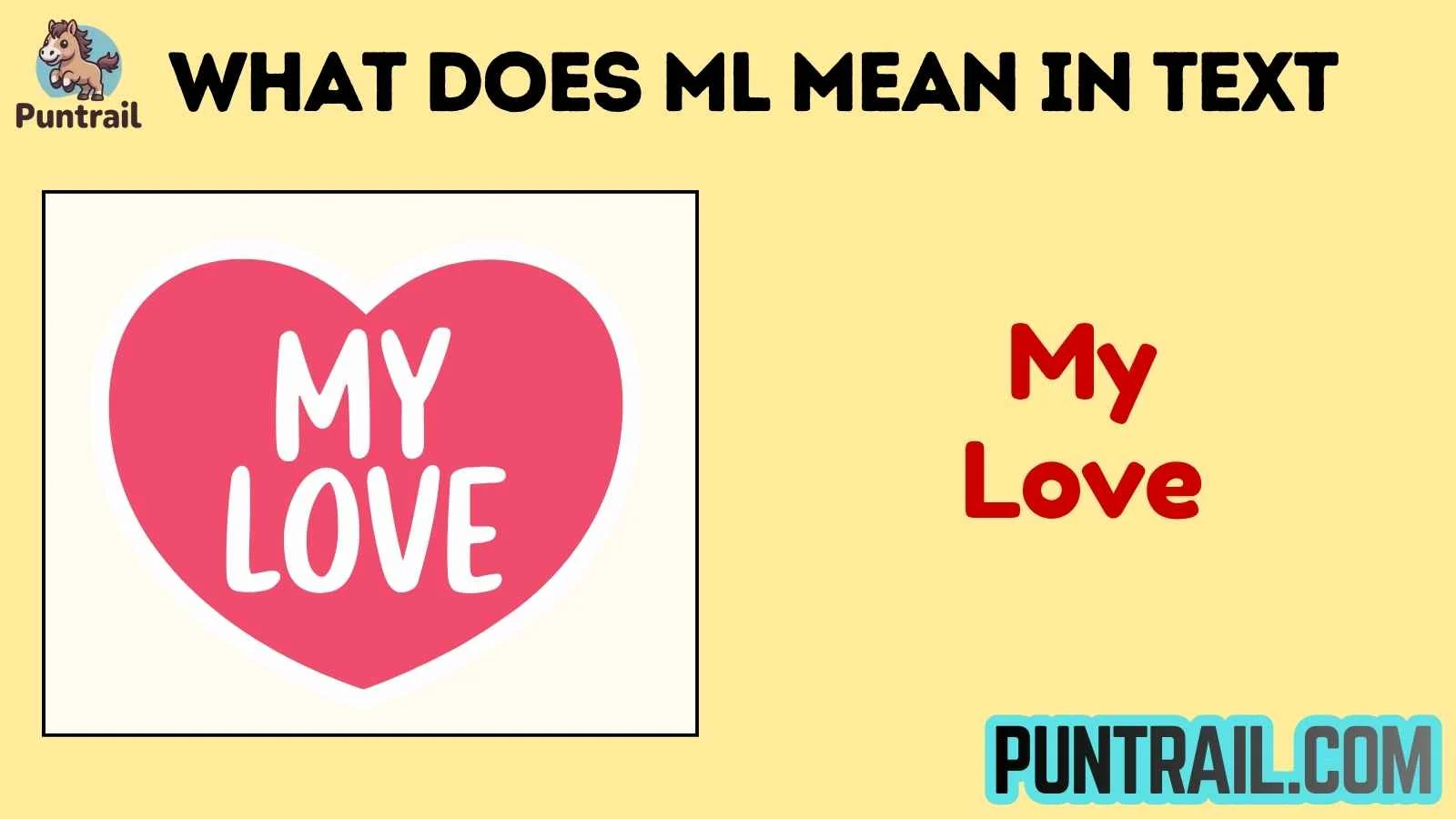 what does ml mean in text