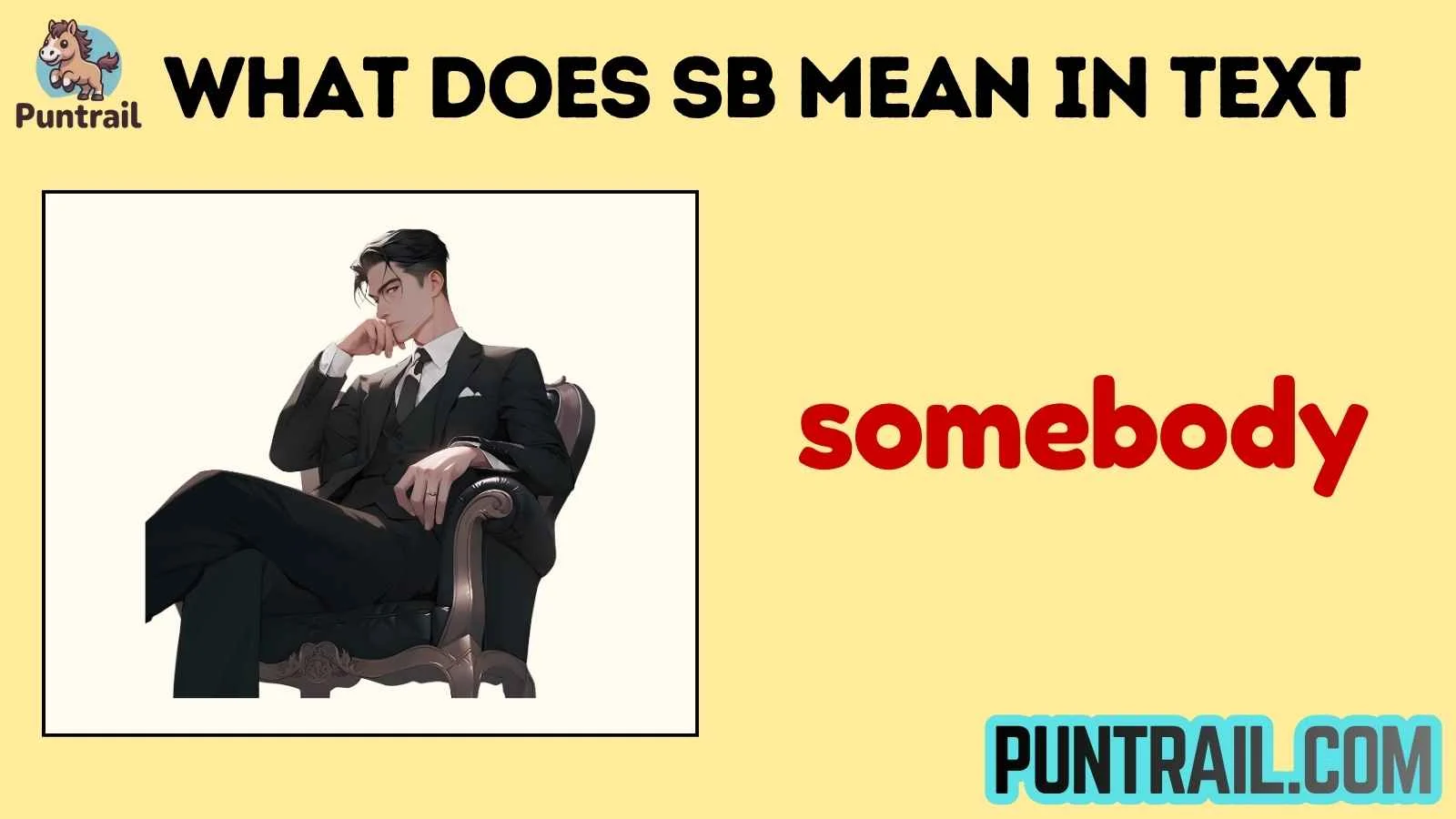 what does sb mean in text
