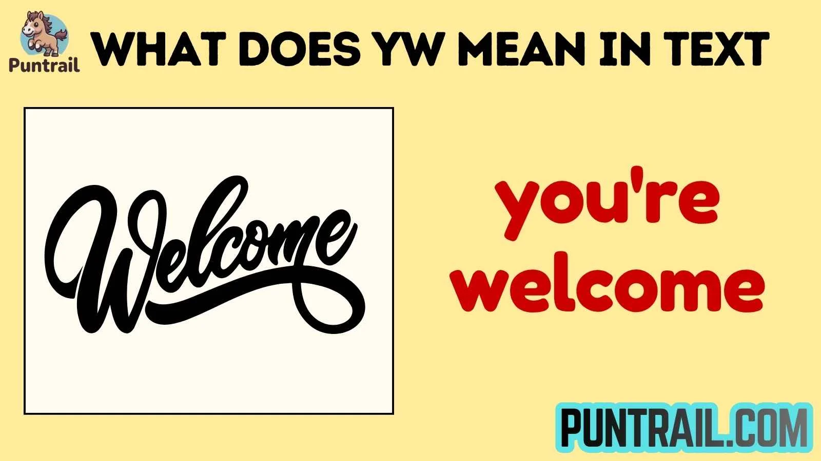 what does yw mean in text