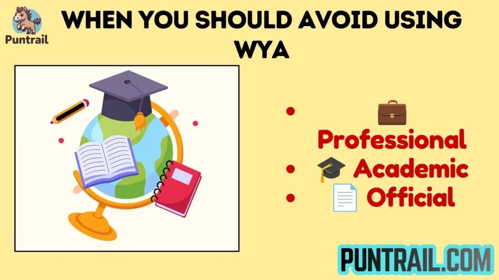 When You Should Avoid Using WYA