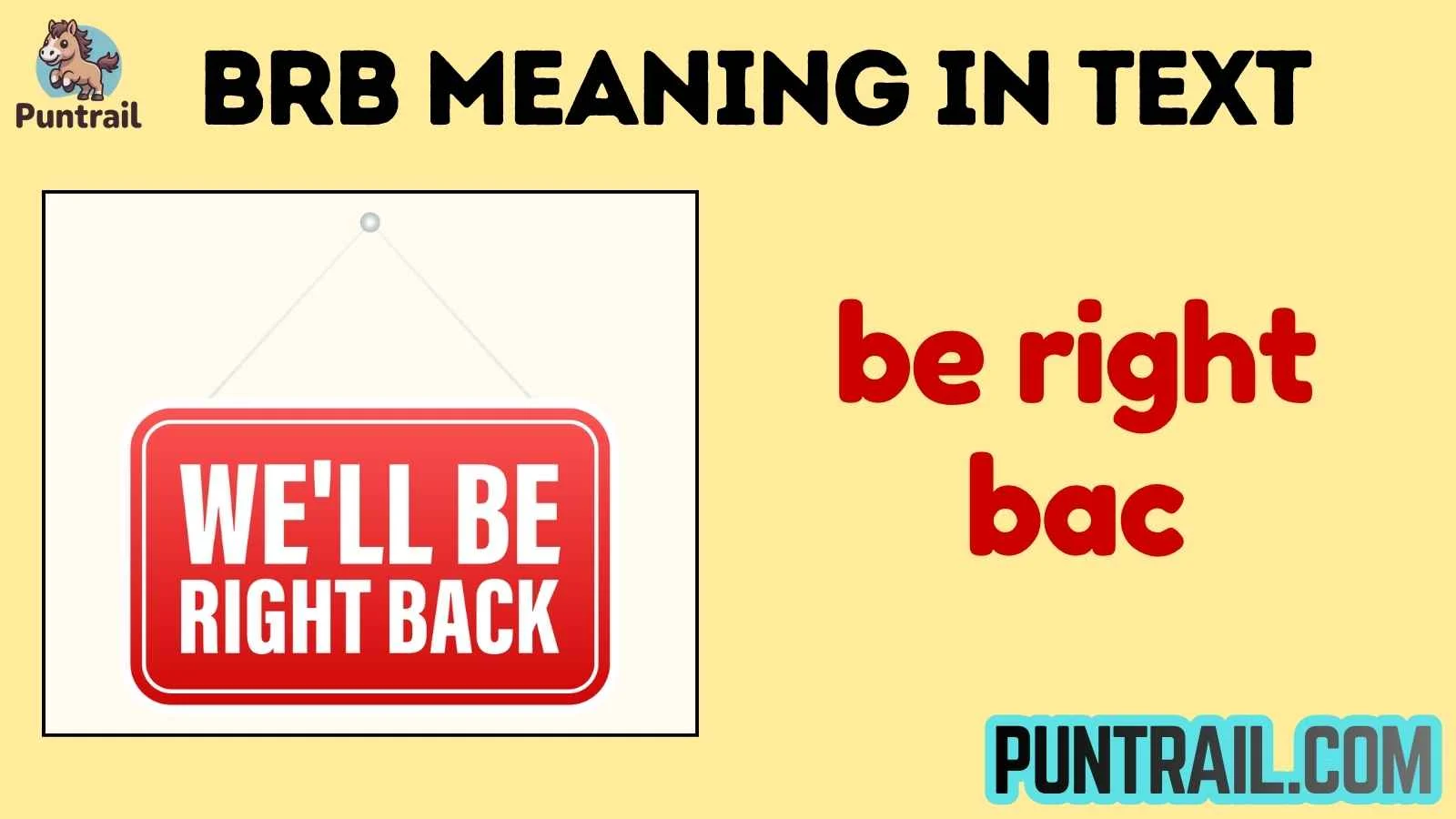 brb meaning in text