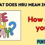 what does hru mean in text