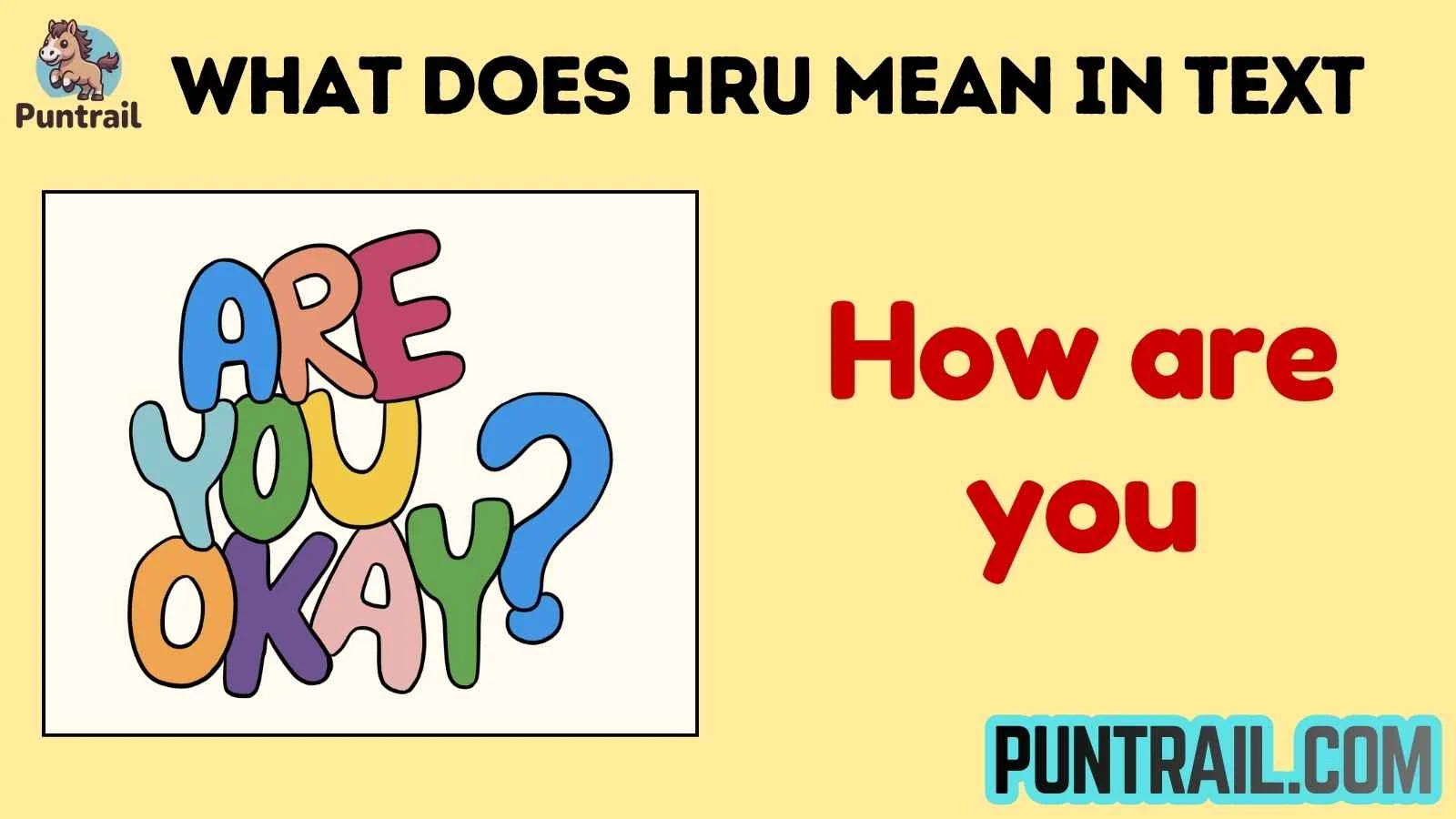 what does hru mean in text