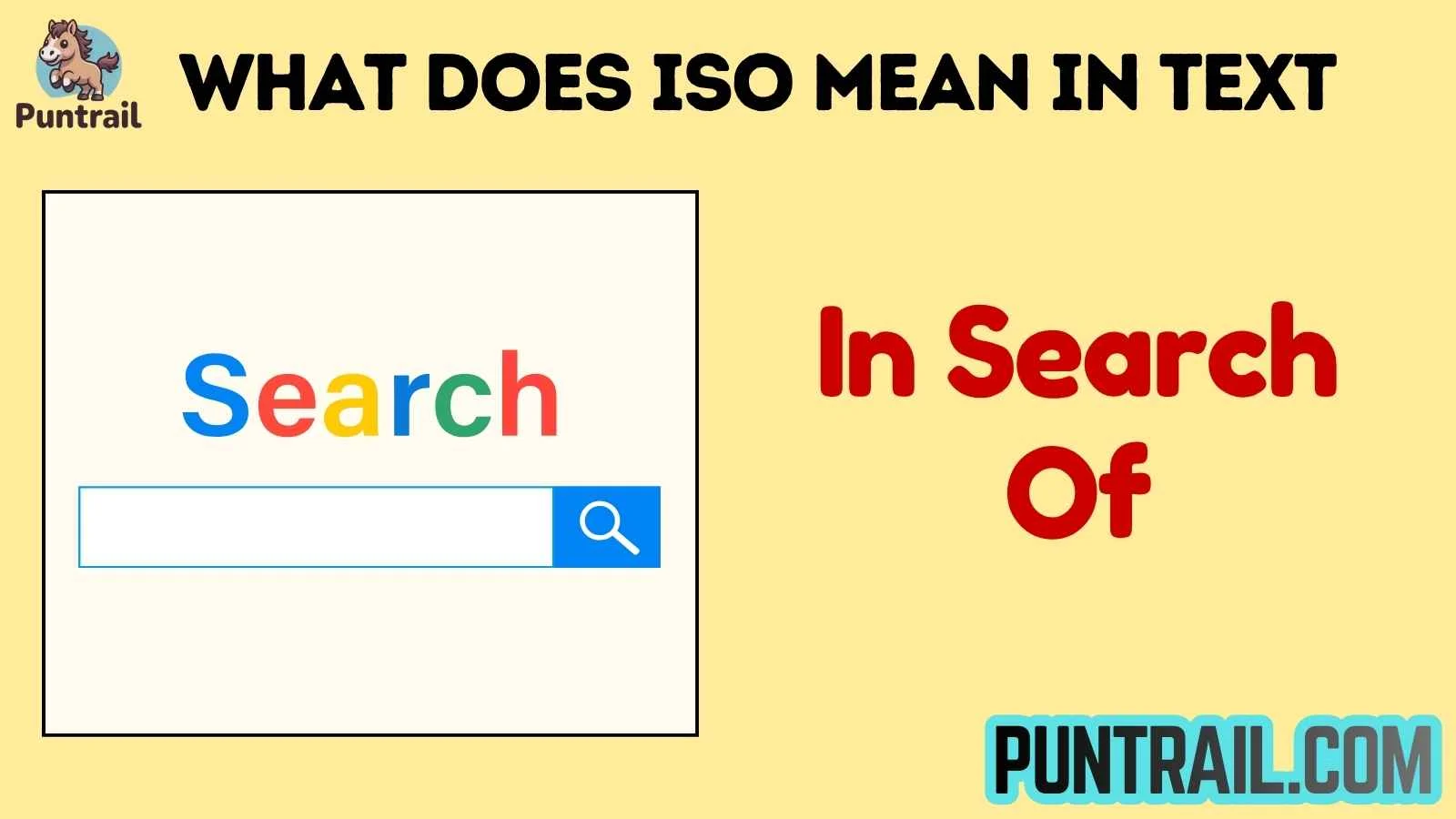 what does iso mean in text